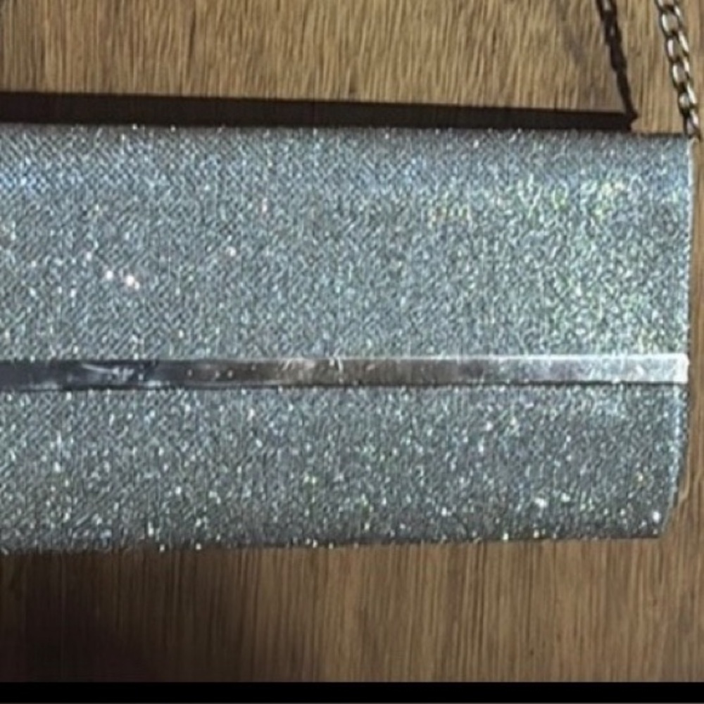 Bare Minerals Gold Evening Clutch with added chain for shoulder bag